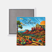 セドナ、アリゾナレッドキャニオン マグネット (正面/裏面)