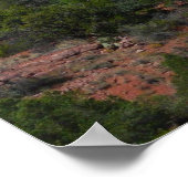 セドナ・アリゾナ州の蒸気船岩の写真 ポスター (角)