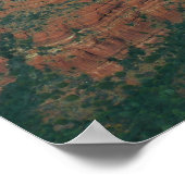 セドナ・アリゾナ州の赤岩層 ポスター (角)