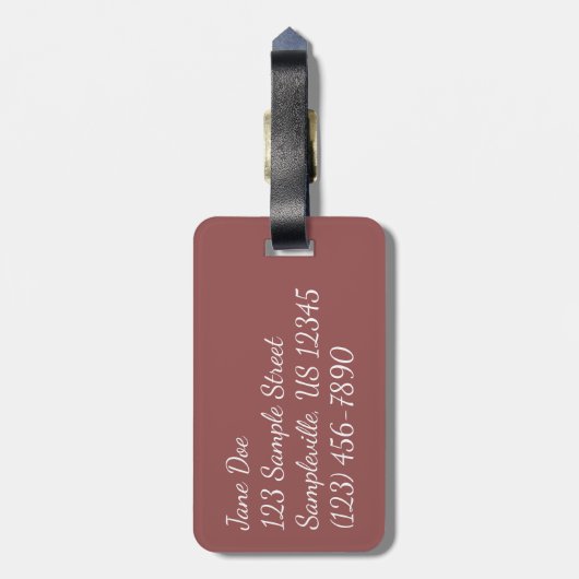 セドナ・アリゾナ州の赤岩層 ラゲッジタグ (裏面縦)