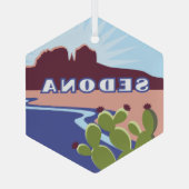 セドナ、アリゾナ ガラスオーナメント (裏面)