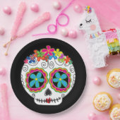 セニョリタカラベラデイオブザデッドシュガースカル ペーパープレート (パーティー)