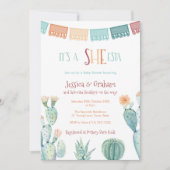 セニョリータ オン ザ ウェイ シー・エスタ ガール ベイビー シャワー 招待状 (正面)