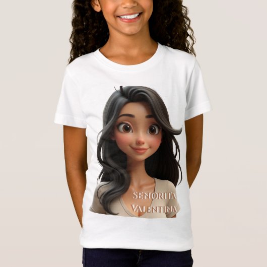 セニョリータ・バレンタイナ: 輝く魅力と温かみ Tシャツ (正面)