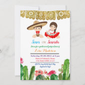 セニョールまたはセニョリタジェンダーが招待フィエスタを明らかにする 招待状 (正面)