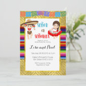 セニョールまたはセニョリタジェンダーが招待フィエスタを明らかにする 招待状 (スタンド正面)