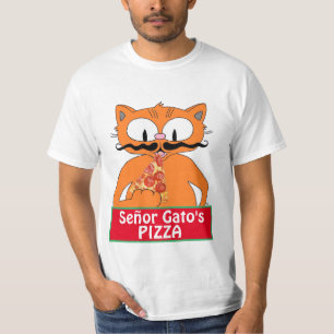 セニョールガトのピザハンドルバーの口ひげ Tシャツ