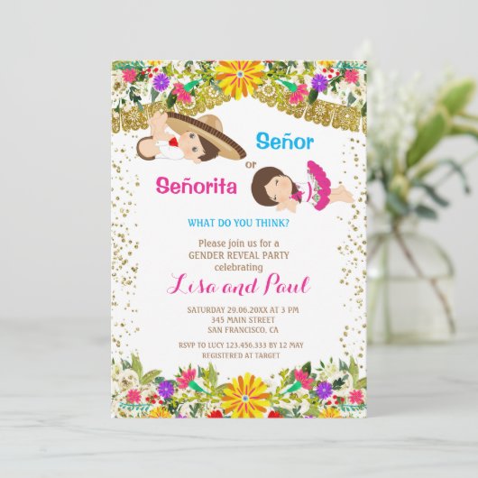 セニョールセニョリタフィエスタジェンダーの表示 招待状 (スタンド正面)