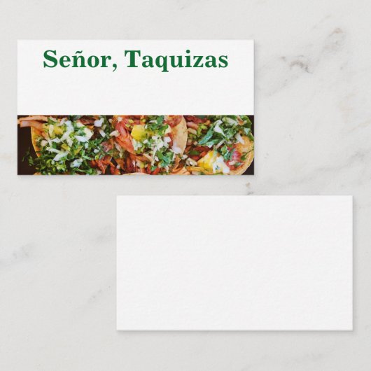 セニョールタクイズ 名刺 (正面/裏面)