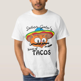 セニョール・ガトのタコスハウス メキシカン・カルトゥーン・キャット Tシャツ