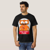 セニョール・ガトのピザ・ヒゲ猫 Tシャツ (正面フル)