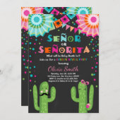 セニョール·セニョリタ·ジェンダー·リビール招待Fiesta 招待状 (正面/裏面)
