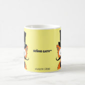 セニョールGato漫画の口ひげキャットトップハットボウタイ コーヒーマグカップ (中央)