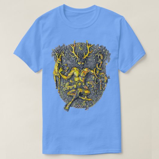 セヌンノスディアホーニングケルト神 Tシャツ (デザイン正面)