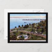 セネカレイク&パークジュネーブNY 1928ヴィンテージ ポストカード (正面/裏面)