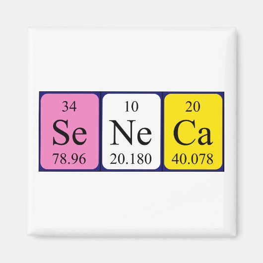 セネカ周期表名磁石 マグネット (正面)