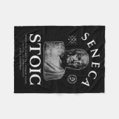 セネカ引用文「親切の機会」ストア主義 フリースブランケット (正面(横))