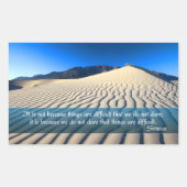 セネカ感動的引用文「Dare」 長方形シール (正面)