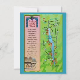 セネカ湖ワイントレイル ヴィンテージ ポストカード