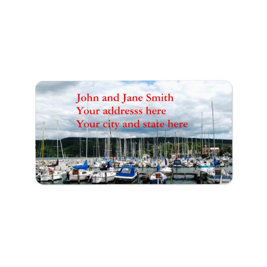 セネカ湖。 ラベル (正面)