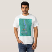 セネカ湖、NYC湖の地図 Tシャツ (正面フル)