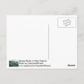 セネカ語はウェストヴァージニアの写真の郵便はがきを揺すります ポストカード (裏面)
