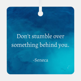 セネカ: 前を見据え、過去に躓くな メタルオーナメント