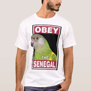 セネガルおもしろいオウム – Bird Art Tシャツ