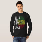 セネガルが私のDNAに刻まれてる 素敵なセネガル人の指紋 Tシャツ (正面フル)