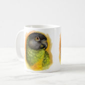 セネガルのオウムの現実的な絵画 コーヒーマグカップ (正面左)