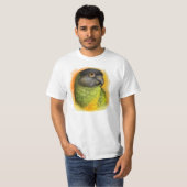 セネガルのオウムの現実的な絵画 Tシャツ (正面フル)