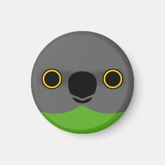 セネガルのオウムの顔 マグネット (正面)