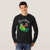 セネガルのオウム鳥ママ水色 Tシャツ (正面フル)