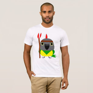 セネガルのオウム、天然アメリカインディアンのTシャツ Tシャツ