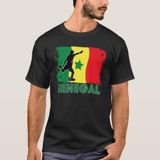 セネガルのサッカーファン2022全国サッカーチームFl Tシャツ (正面)