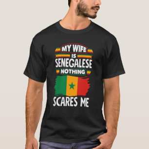 セネガルのセネガル国旗セネガル妻 Tシャツ