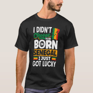 セネガルのセネガル国旗Iただラッキー得だ Tシャツ