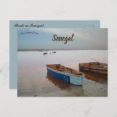 セネガルのボート ポストカード (正面/裏面)