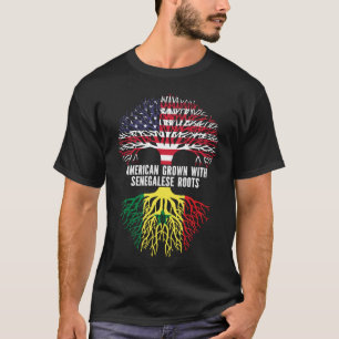 セネガルのルーツを持つアメリカ人アメリカ国旗 Tシャツ