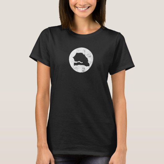 セネガルの地図セ誇りを持ったネガル Tシャツ (正面)