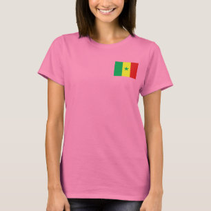 セネガルの旗および地図dkのTシャツ Tシャツ