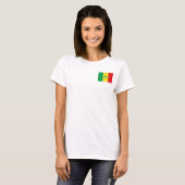 セネガルの旗および地図dkのTシャツ Tシャツ (正面フル)