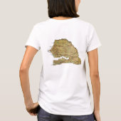 セネガルの旗および地図dkのTシャツ Tシャツ (裏面)