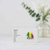 セネガルの旗の地図2.0 名刺 (スタンド正面)