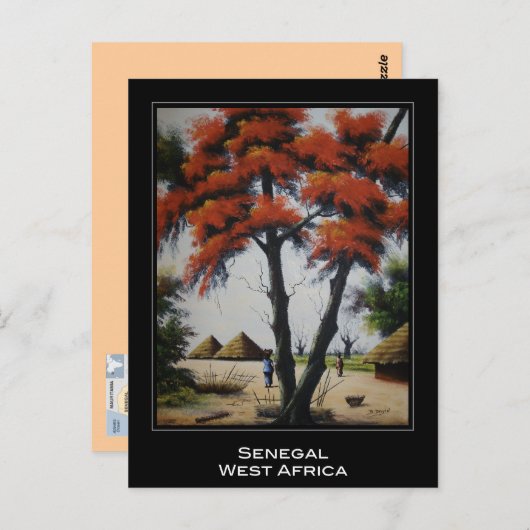 セネガルの芸術の郵便はがき ポストカード (正面/裏面)