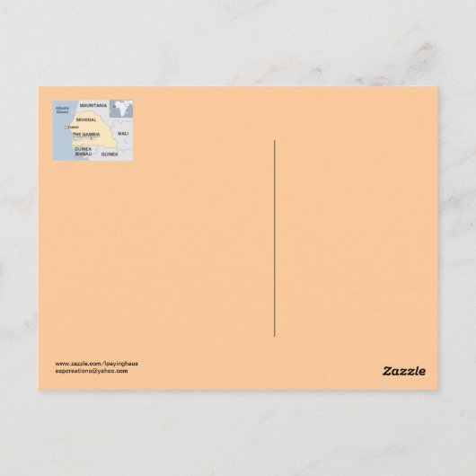 セネガルの芸術の郵便はがき ポストカード (裏面)