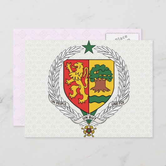 セネガルコートオブアームズ詳細 ポストカード (正面/裏面)
