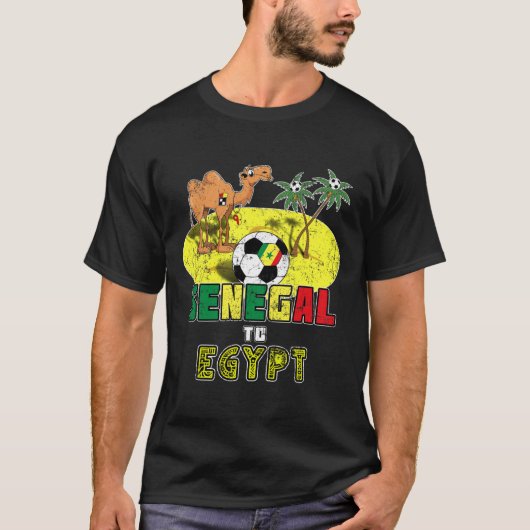 セネガル代表サッカー チーム エジプト レトロ  Tシャツ (正面)