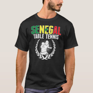 セネガル卓球セネガルのピンポンのサポート Tシャツ