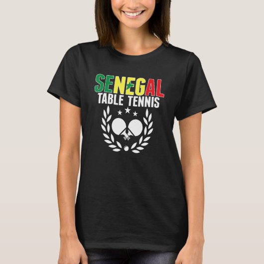 セネガル卓球セネガルのピンポンのサポート Tシャツ (正面)